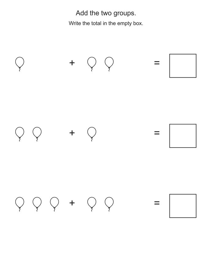 Add balloons within five printable activity preview