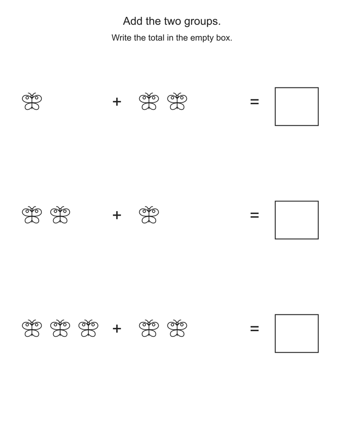 Add butterflies within five printable activity preview