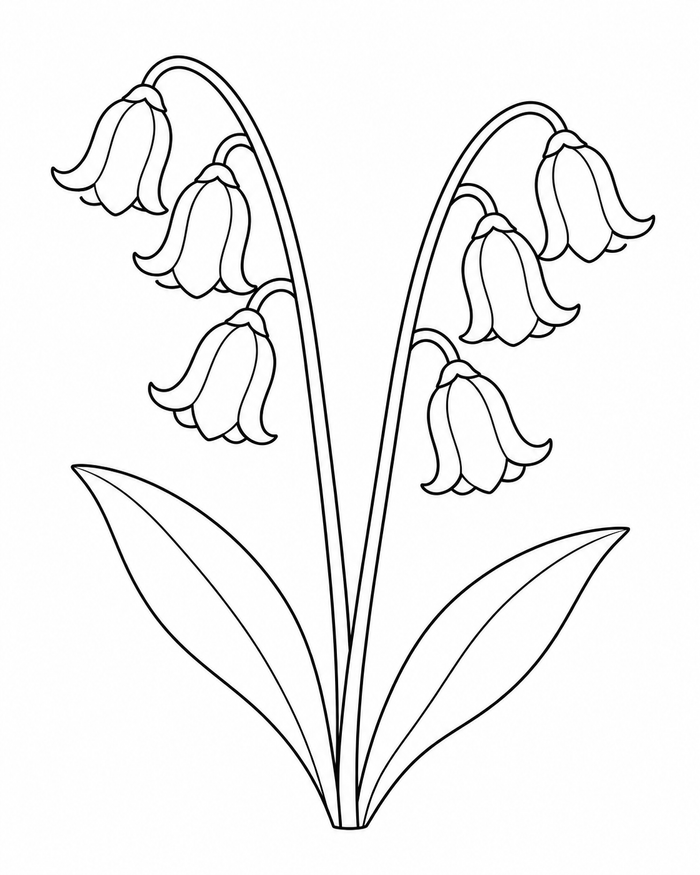 Bluebell flowers coloring preview