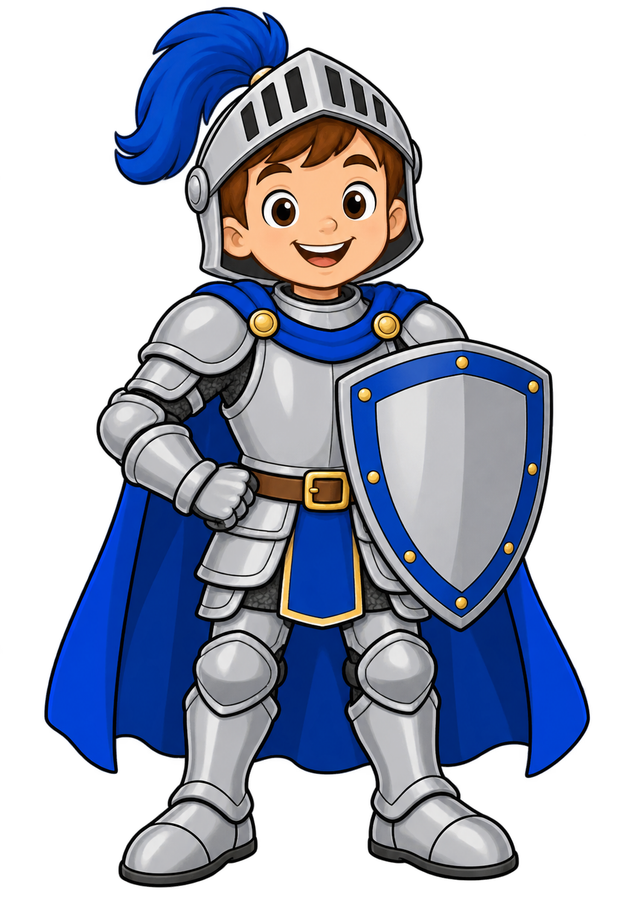 Brave knight stick puppet printable activity preview