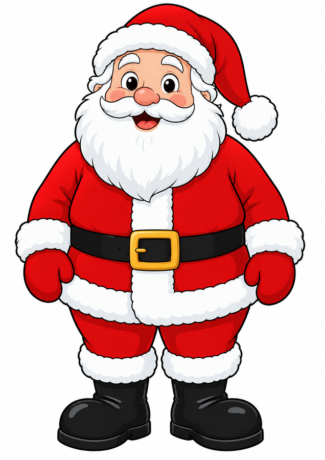 Christmas Santa stick puppet printable activity preview