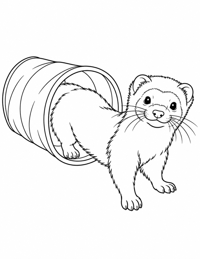 Ferret at Play printable activity preview