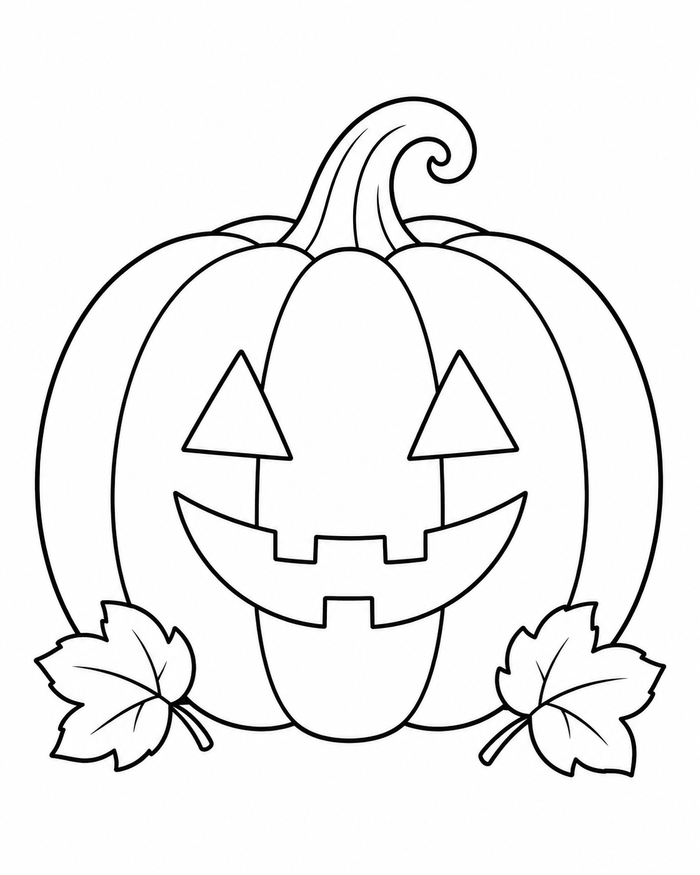 Halloween pumpkin lantern coloring preview