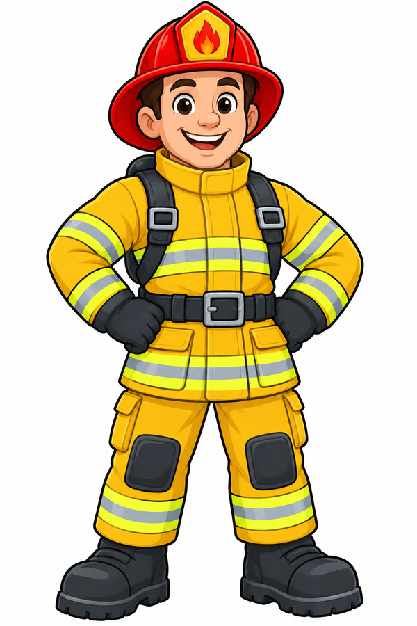 Helpful firefighter stick puppet printable activity preview