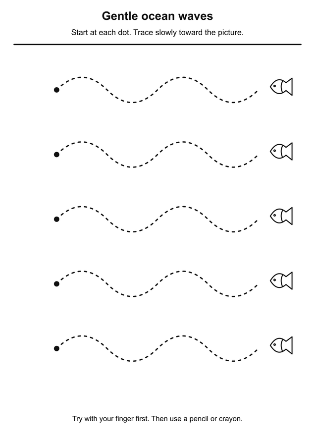 Gentle ocean waves printable activity preview