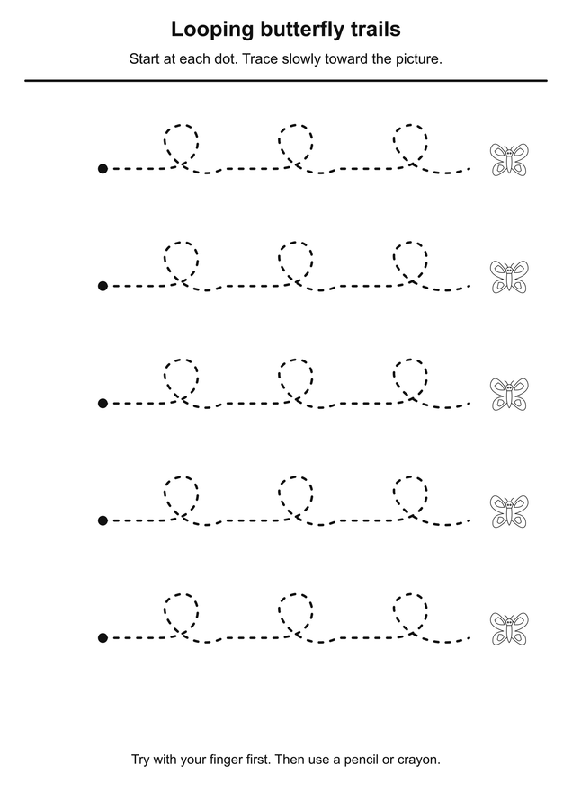 Looping butterfly trails printable activity preview