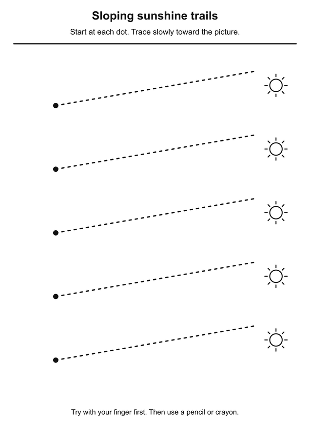 Sloping sunshine trails printable activity preview