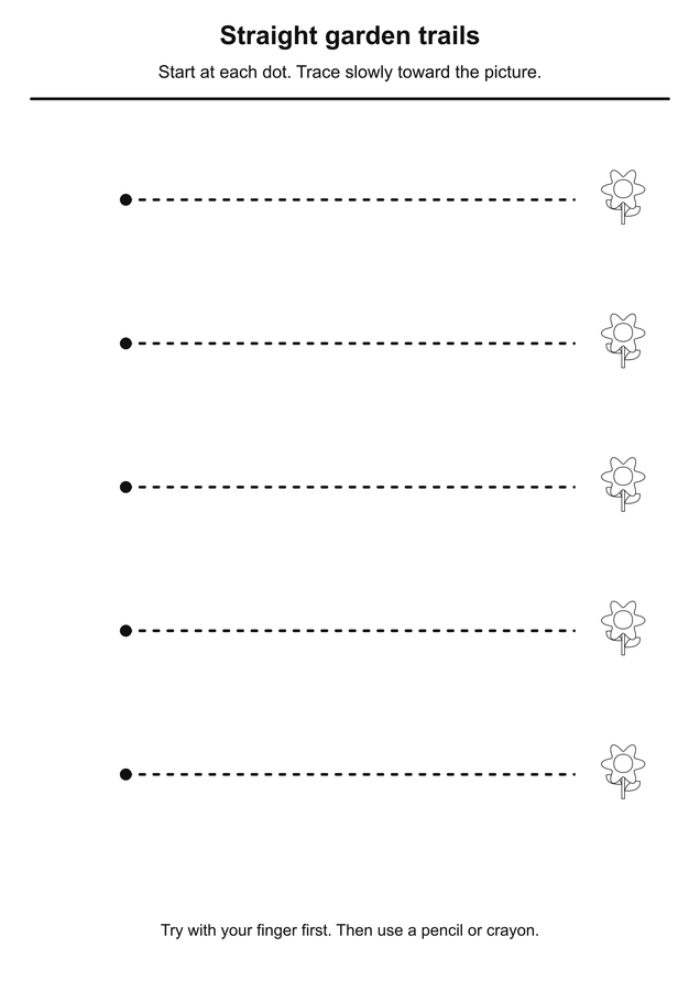 Straight garden trails printable activity preview