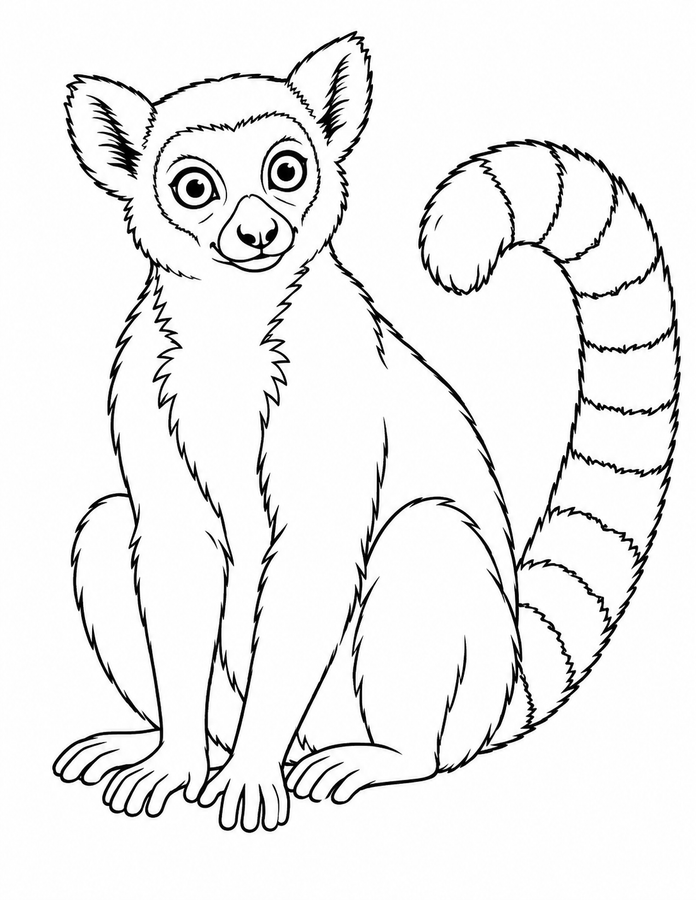 Ring-Tailed Lemur printable activity preview