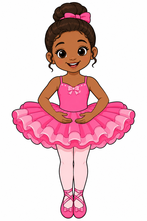 Little ballerina stick puppet printable activity preview