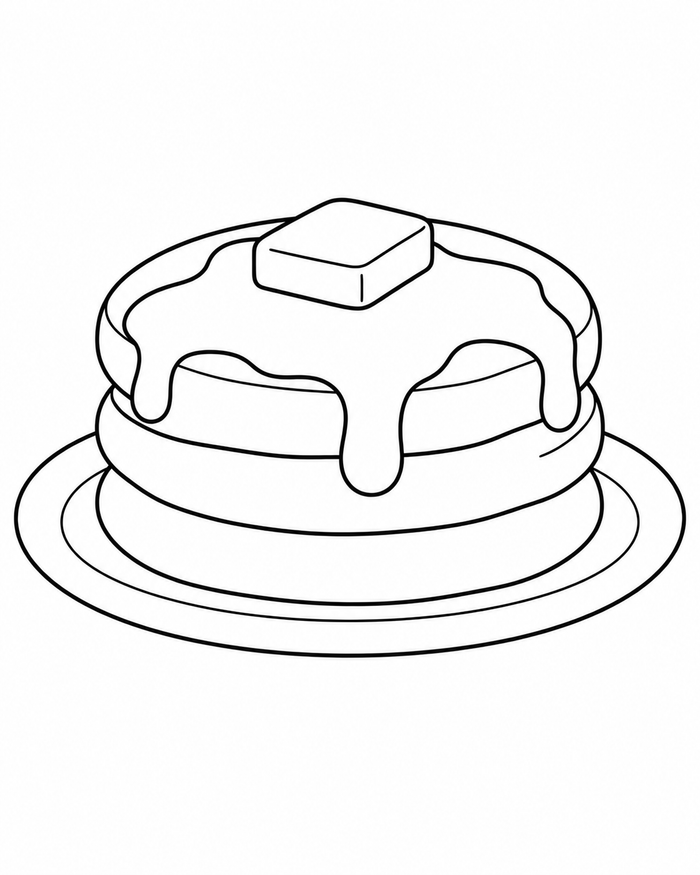 Pancake stack coloring preview