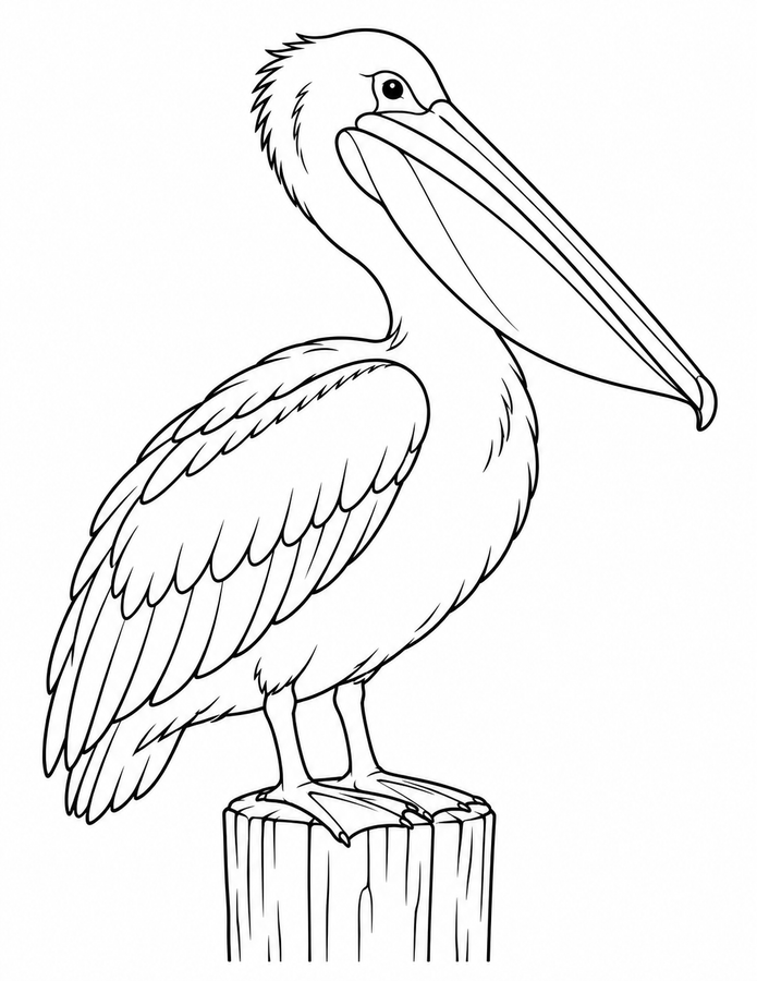 Pelican on a Post printable activity preview