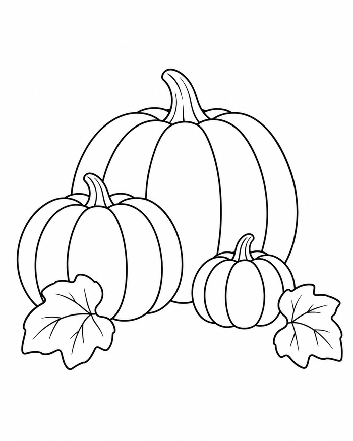 Pumpkin garden coloring preview