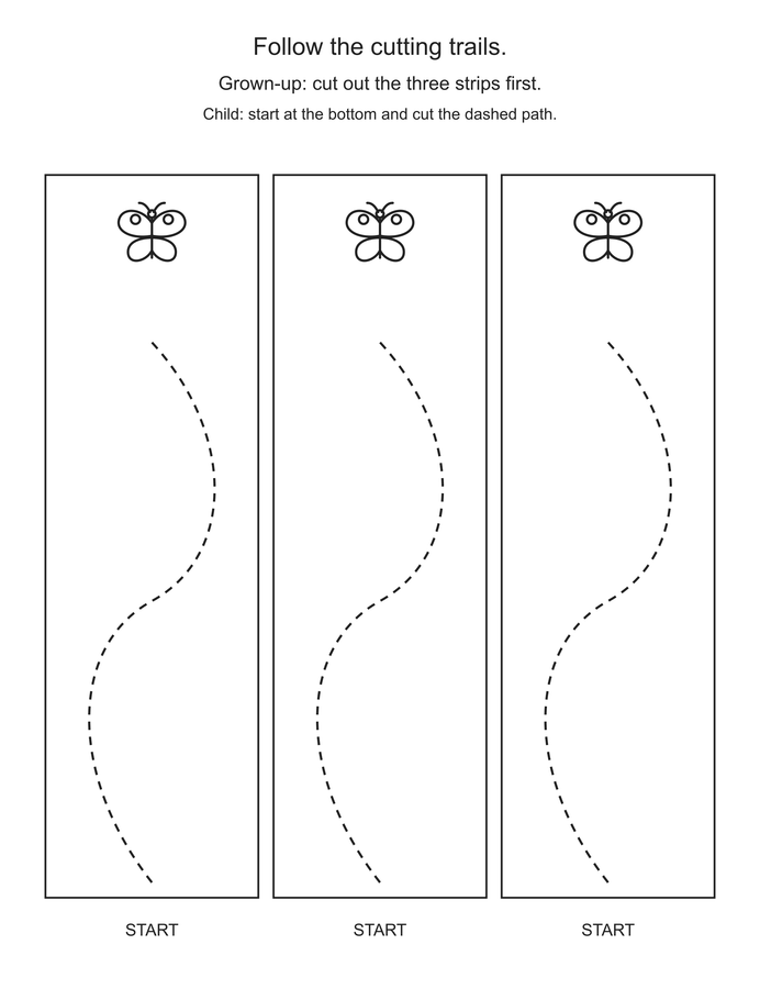 butterfly flights cutting trails printable activity preview