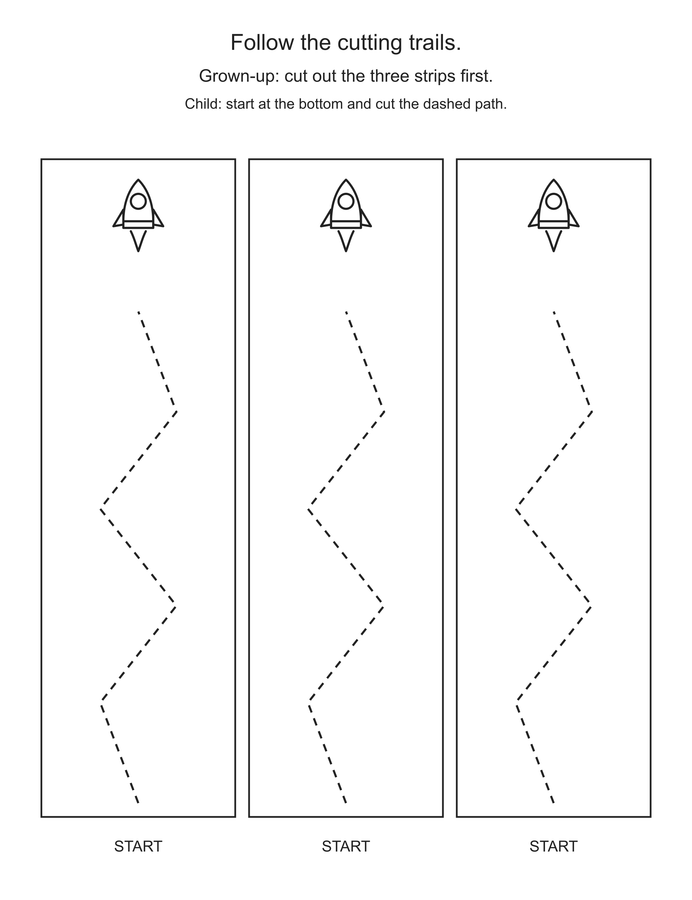 rocket routes cutting trails printable activity preview