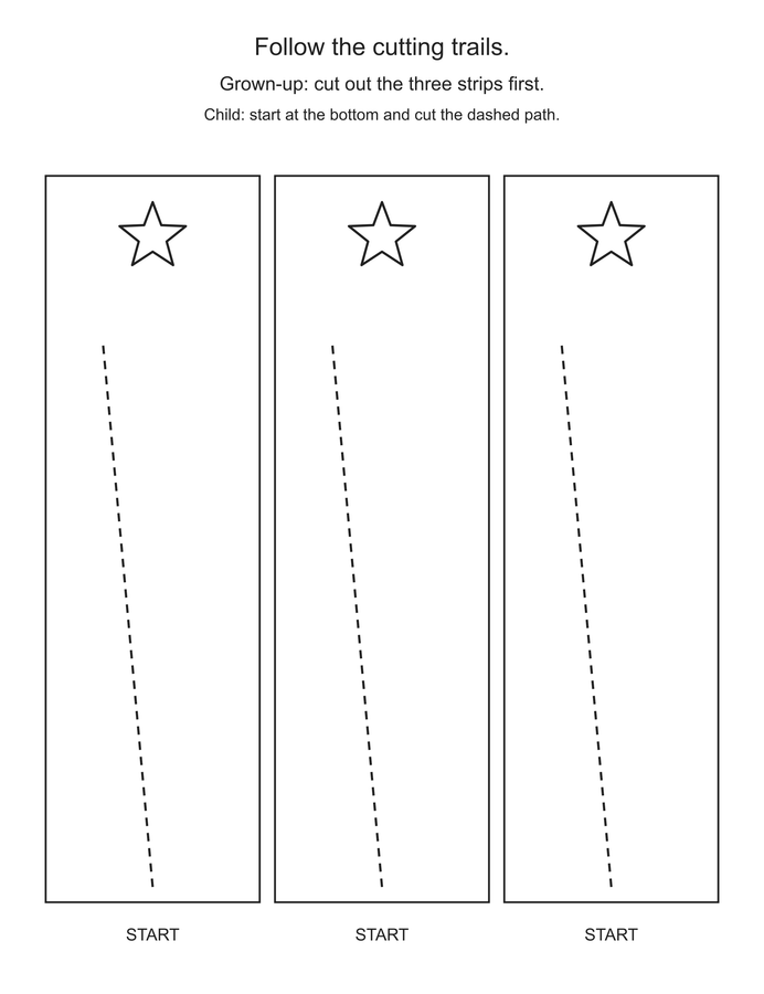 star trails cutting trails printable activity preview