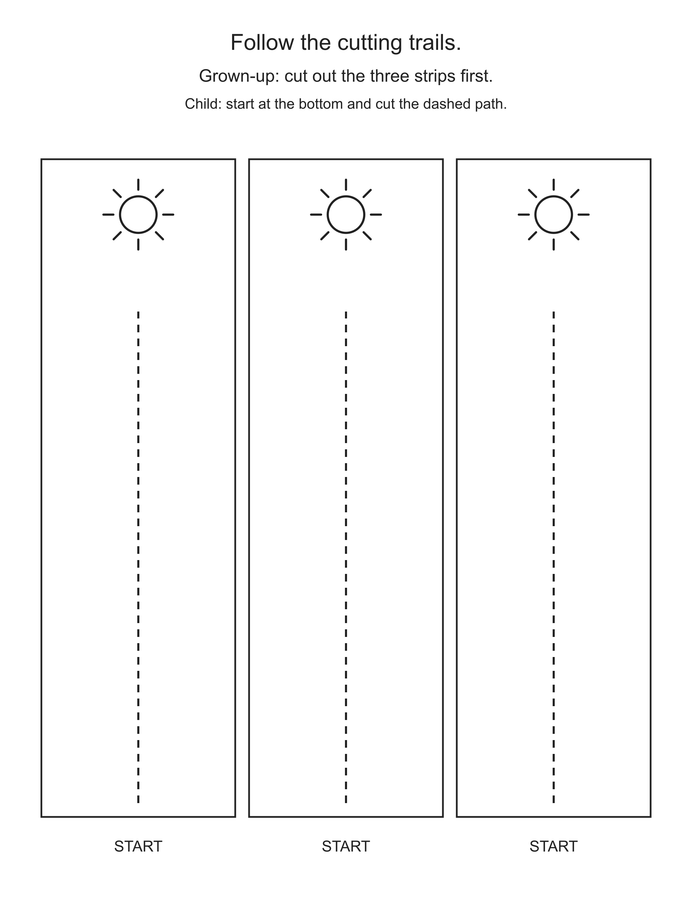 sunshine cutting trails printable activity preview