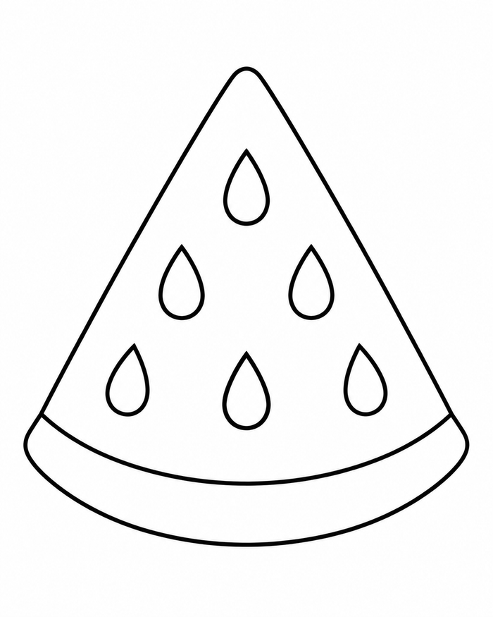 Watermelon slice coloring preview