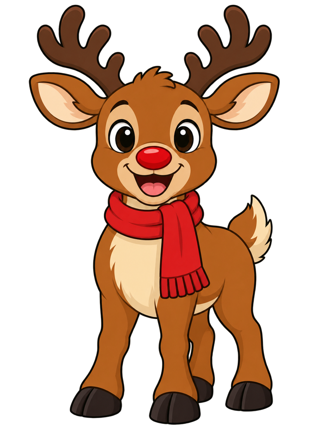 Winter reindeer stick puppet printable activity preview